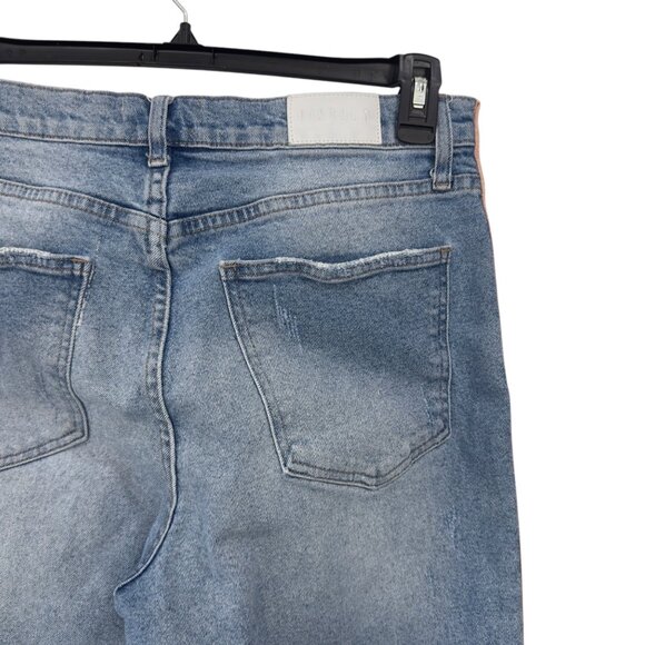 Pistola Women Striped Side Denim Slim Button Fly Jeans SZ 31 Light Wash Mid-Rise - Picture 11 of 16
